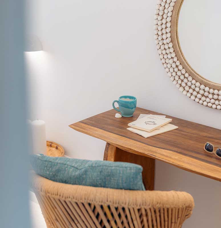 Το εσωτερικό του Turquoise maison by the sea στη Σίφνο